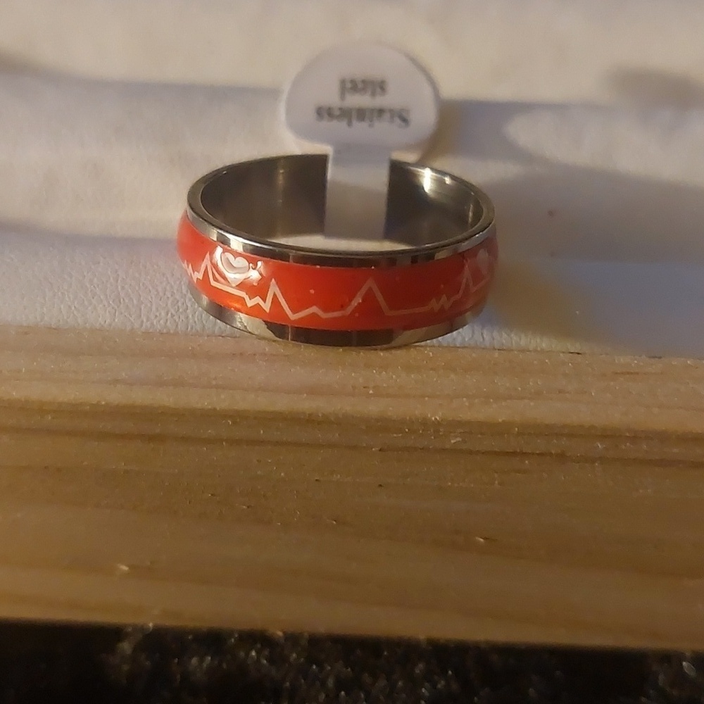 Heart Beat Red and Silver stainless steel #heartbeatjewellery